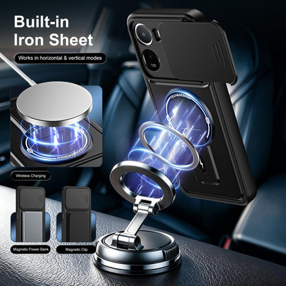 For Redmi A7 Pro 171mm / Poco C85x 5G Sliding Camshield Holder Magnetic Phone Case(Blue)