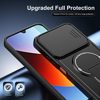 For Redmi A7 Pro 171mm / Poco C85x 5G Sliding Camshield Holder Magnetic Phone Case(Blue)