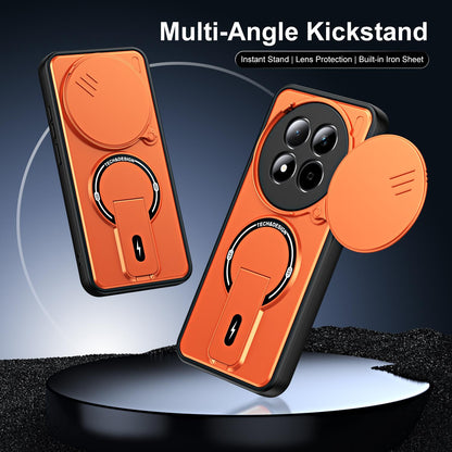 For Redmi Note 15 Global 164mm / Poco M8 5G Sliding Camshield Holder Magnetic Phone Case(Orange)