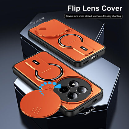 For Redmi Note 15 Global 164mm / Poco M8 5G Sliding Camshield Holder Magnetic Phone Case(Orange)