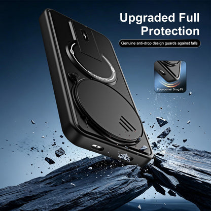 For Redmi Note 15 Global 164mm / Poco M8 5G Sliding Camshield Holder Magnetic Phone Case(Black)