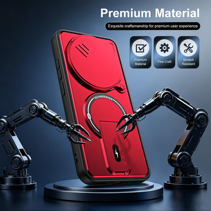 For Redmi Note 15 Global 164mm / Poco M8 5G Sliding Camshield Holder Magnetic Phone Case(Red)