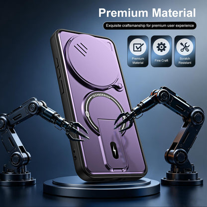 For Redmi Note 15 Global 164mm / Poco M8 5G Sliding Camshield Holder Magnetic Phone Case(Purple)