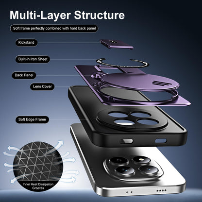 For Redmi Note 15 Global 164mm / Poco M8 5G Sliding Camshield Holder Magnetic Phone Case(Purple)