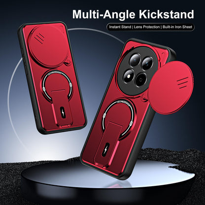 For Redmi Note 15 Pro 4G Global 163.2mm Sliding Camshield Holder Magnetic Phone Case(Red)