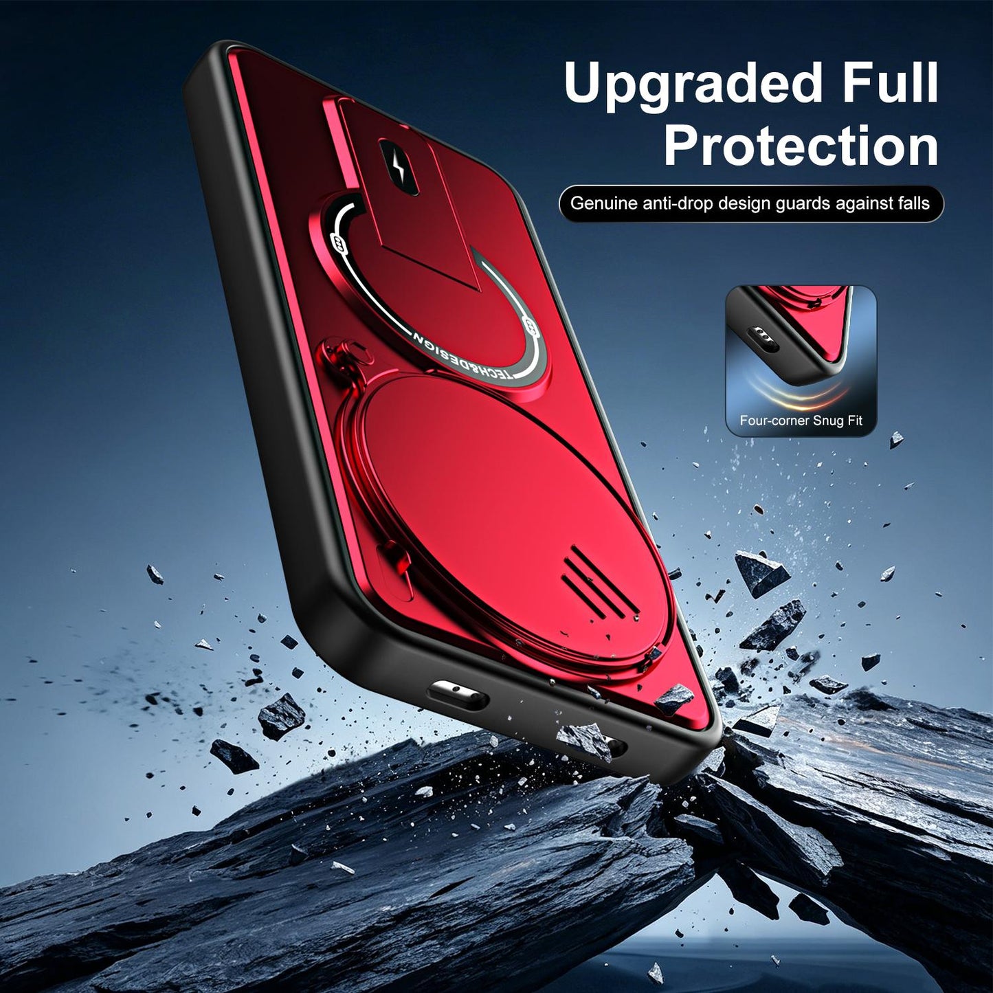 For Redmi Note 15 Pro 4G Global 163.2mm Sliding Camshield Holder Magnetic Phone Case(Red)