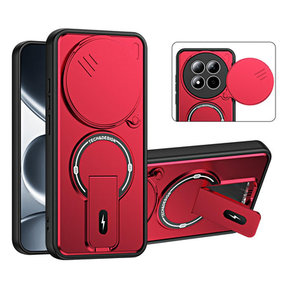 For Redmi Note 15 Pro 5G Global 163.6mm Sliding Camshield Holder Magnetic Phone Case(Red)