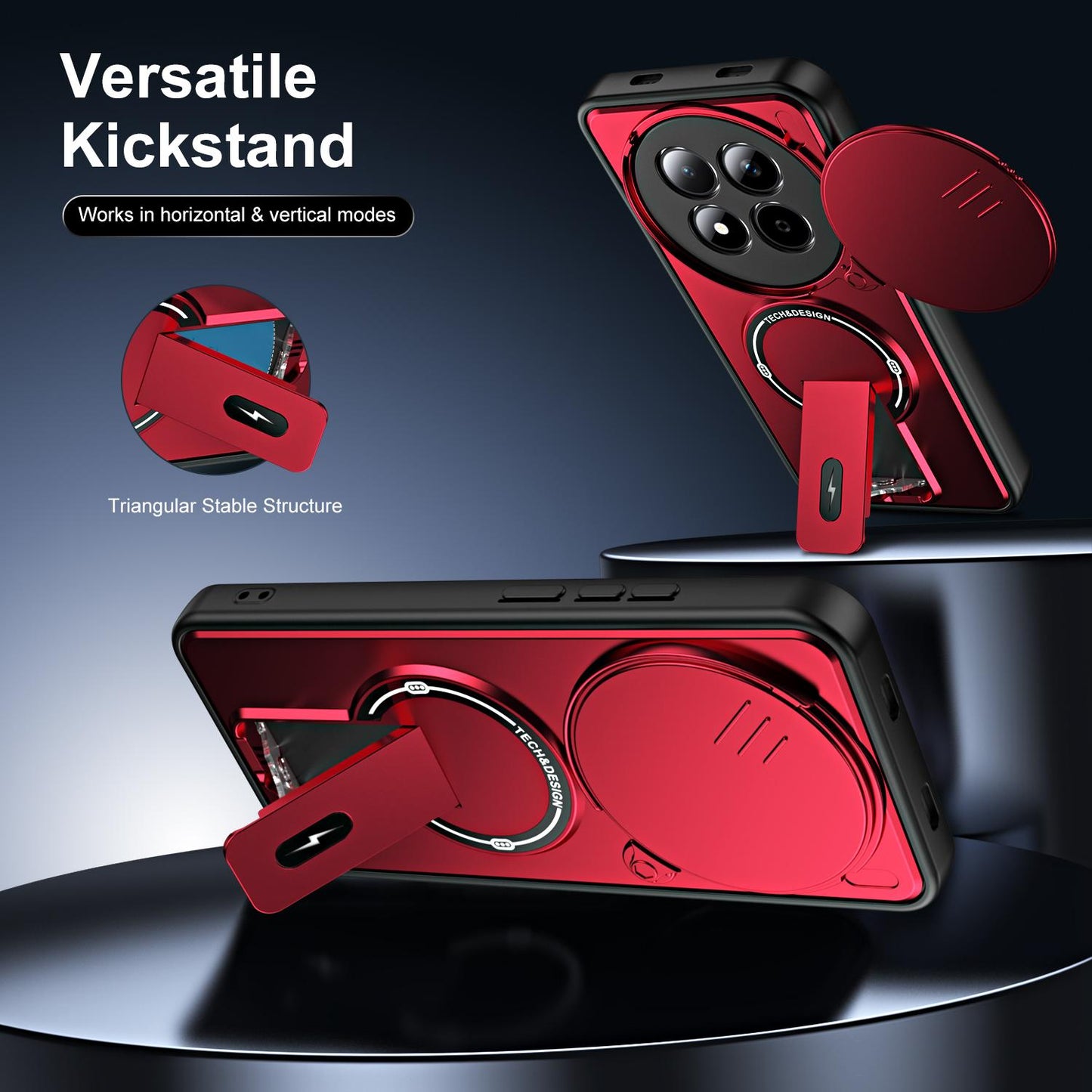For Redmi Note 15 Pro 5G Global 163.6mm Sliding Camshield Holder Magnetic Phone Case(Red)