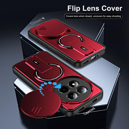 For Redmi Note 15 Pro 5G Global 163.6mm Sliding Camshield Holder Magnetic Phone Case(Red)