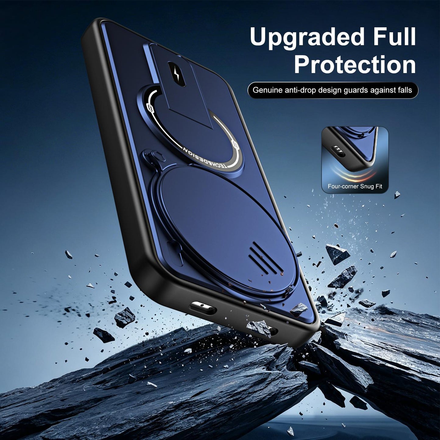 For Redmi Note 15 Pro 5G Global 163.6mm Sliding Camshield Holder Magnetic Phone Case(Blue)