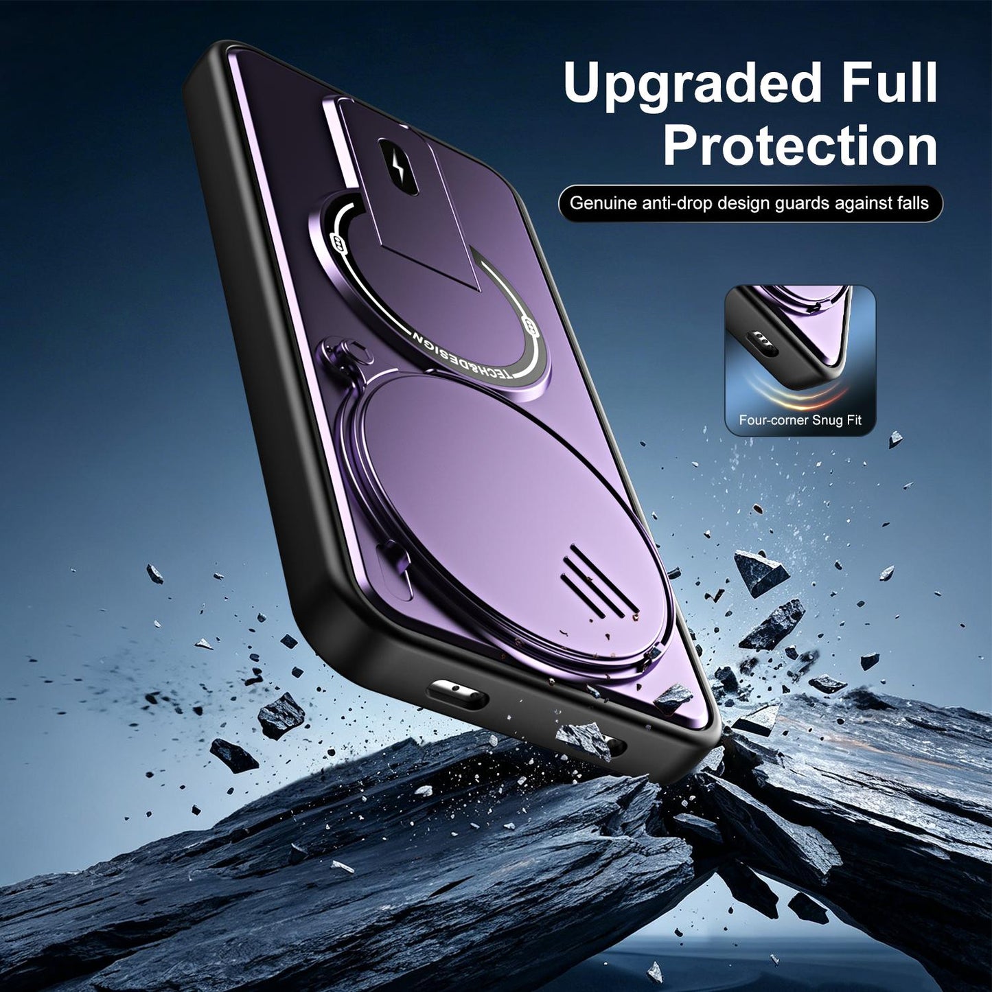 For Redmi Note 15 Pro 5G Global 163.6mm Sliding Camshield Holder Magnetic Phone Case(Purple)