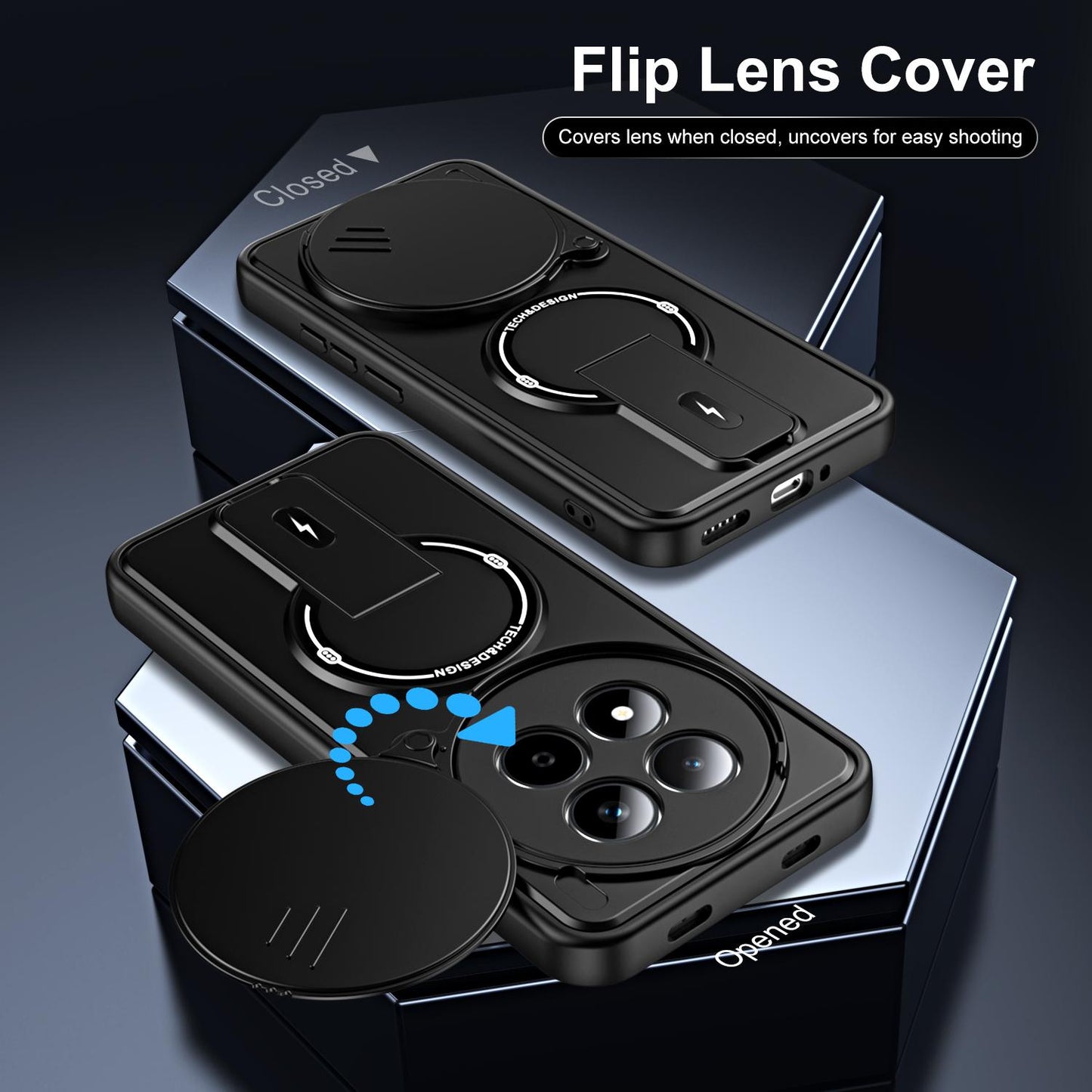 For Redmi Note 15 Pro+ 5G Global 163.3mm Sliding Camshield Holder Magnetic Phone Case(Black)