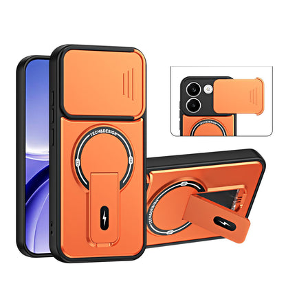 For Redmi Turbo 5 5G / Poco X8 Pro 5G Sliding Camshield Holder Magnetic Phone Case(Orange)