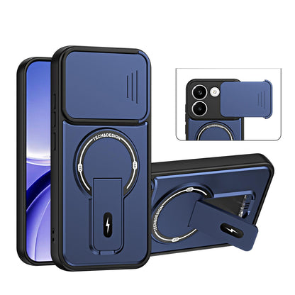 For Redmi Turbo 5 5G / Poco X8 Pro 5G Sliding Camshield Holder Magnetic Phone Case(Blue)