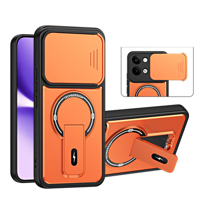 For Redmi Turbo 5 Max / Poco X8 Pro Max Sliding Camshield Holder Magnetic Phone Case(Orange)