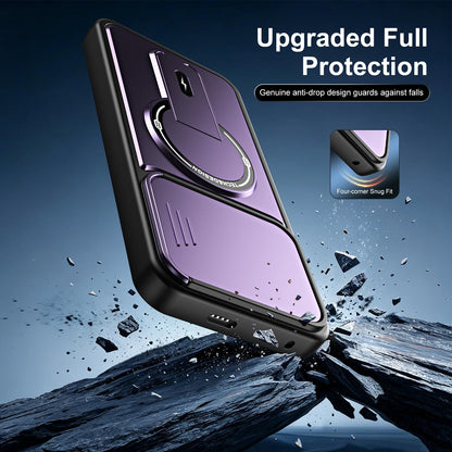 For Redmi Turbo 5 Max / Poco X8 Pro Max Sliding Camshield Holder Magnetic Phone Case(Orange)