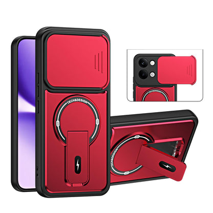 For Redmi Turbo 5 Max / Poco X8 Pro Max Sliding Camshield Holder Magnetic Phone Case(Red)