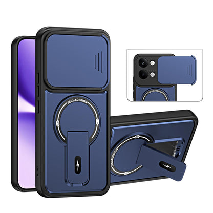 For Redmi Turbo 5 Max / Poco X8 Pro Max Sliding Camshield Holder Magnetic Phone Case(Blue)