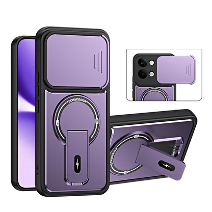 For Redmi Turbo 5 Max / Poco X8 Pro Max Sliding Camshield Holder Magnetic Phone Case(Purple)