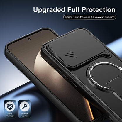 For Xiaomi 15T Pro 5G Sliding Camshield Holder Magnetic Phone Case(Orange)