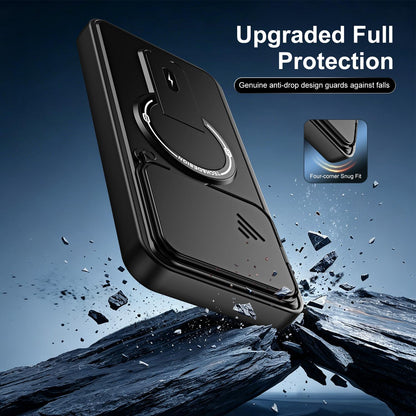 For Xiaomi 15T Pro 5G Sliding Camshield Holder Magnetic Phone Case(Black)