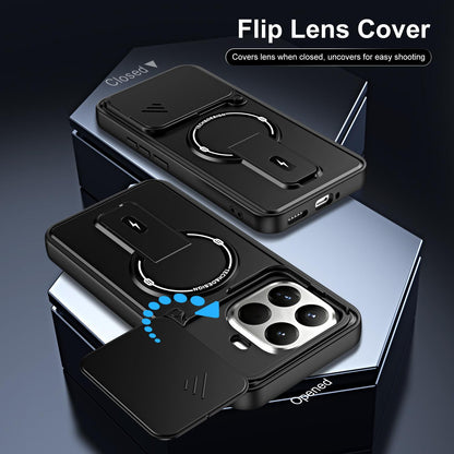 For Xiaomi 15T Pro 5G Sliding Camshield Holder Magnetic Phone Case(Blue)