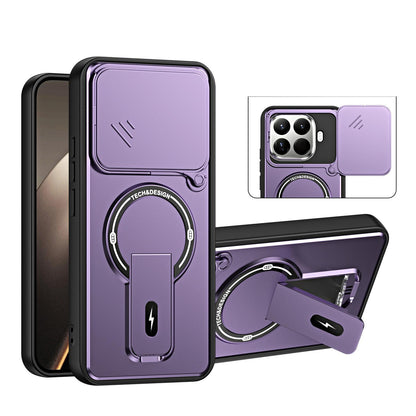 For Xiaomi 15T Pro 5G Sliding Camshield Holder Magnetic Phone Case(Purple)