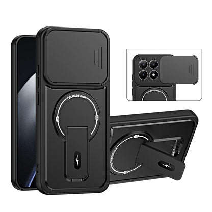 For Xiaomi 17 Sliding Camshield Holder Magnetic Phone Case(Black)