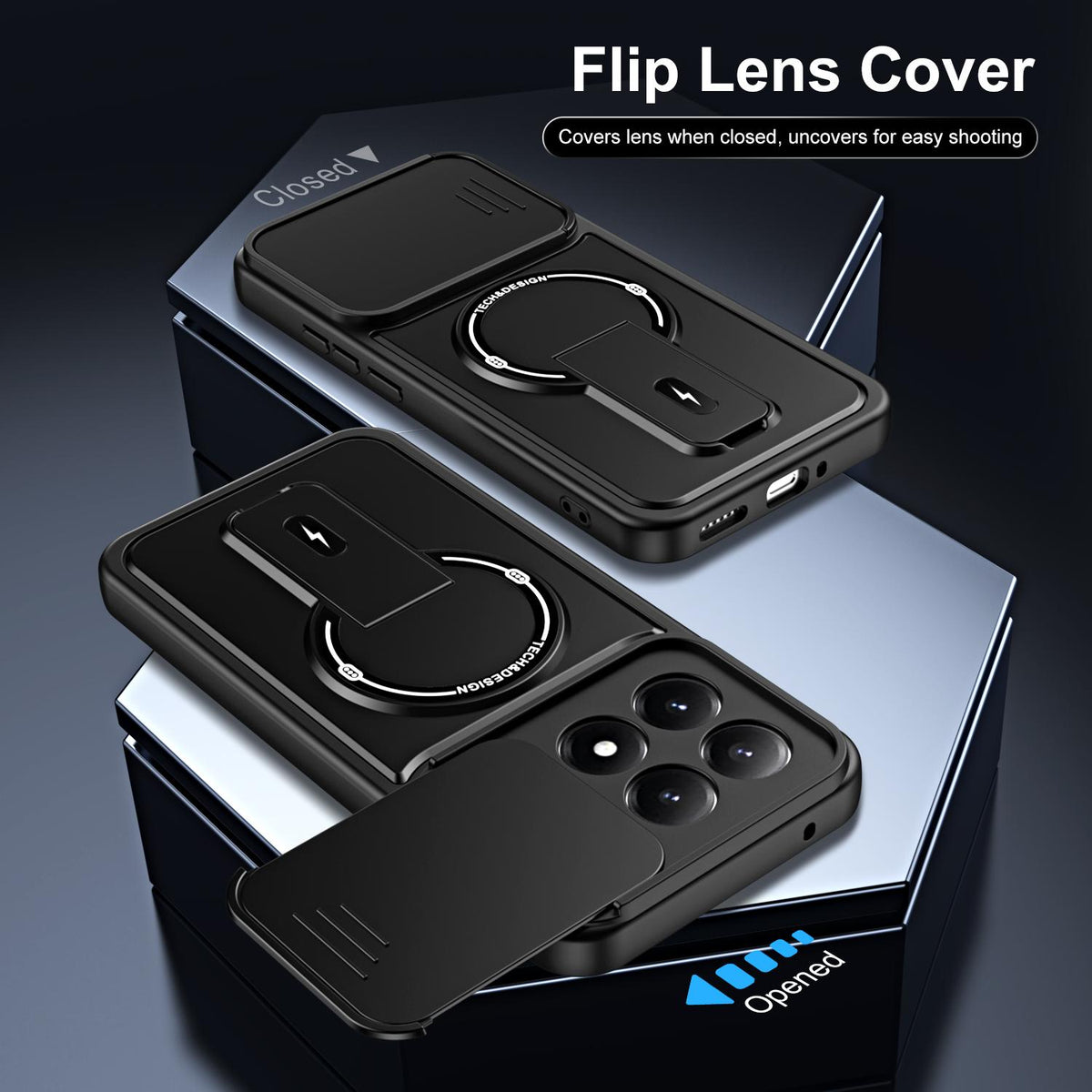For Xiaomi 17 Sliding Camshield Holder Magnetic Phone Case - Blue - EDA009990703D