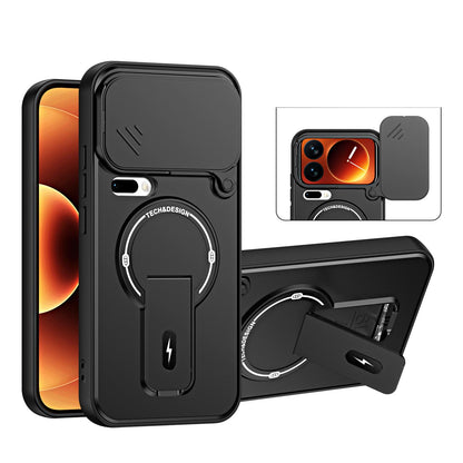 For Xiaomi 17 Pro Sliding Camshield Holder Magnetic Phone Case(Black)
