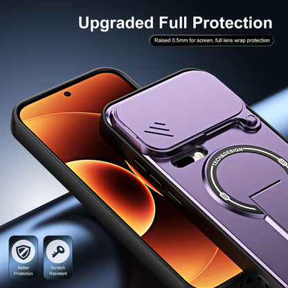 For Xiaomi 17 Pro Sliding Camshield Holder Magnetic Phone Case(Black)