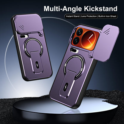 For Xiaomi 17 Pro Max Sliding Camshield Holder Magnetic Phone Case(Orange)