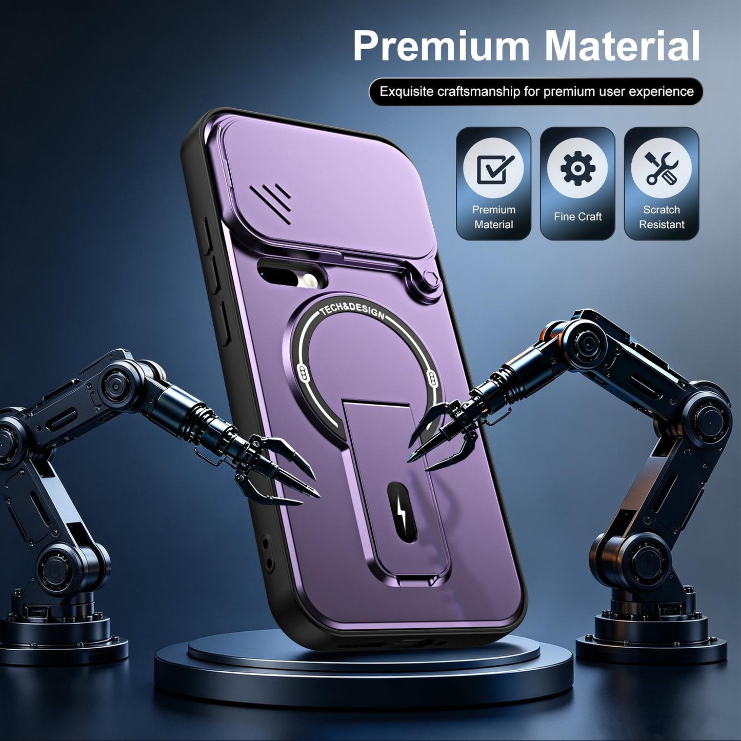 For Xiaomi 17 Pro Max Sliding Camshield Holder Magnetic Phone Case(Orange)
