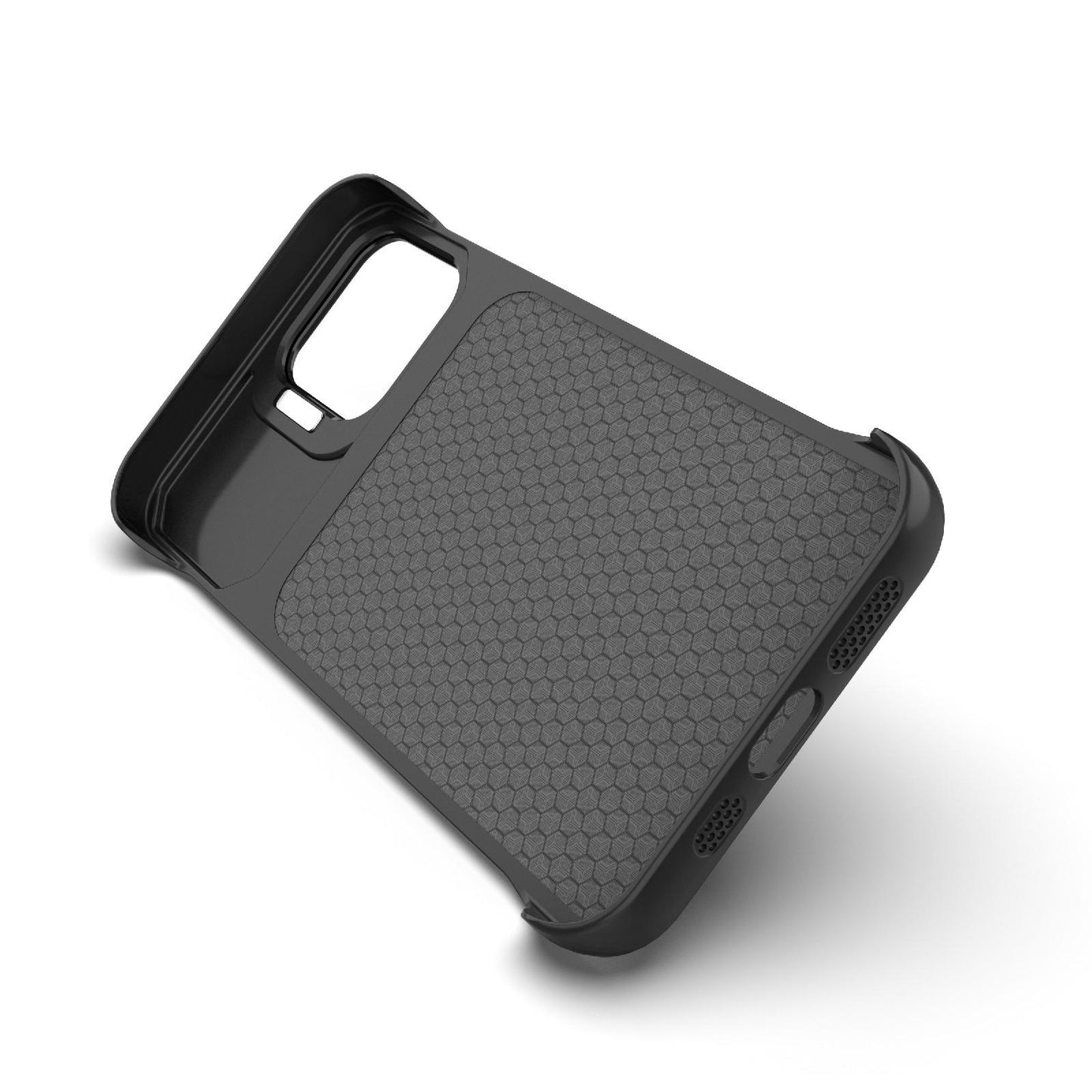 For iPhone 13 Pro Max Frameless Half-Wrapped Carbon Fiber Texture PC Magnetic Phone Case(Gray)