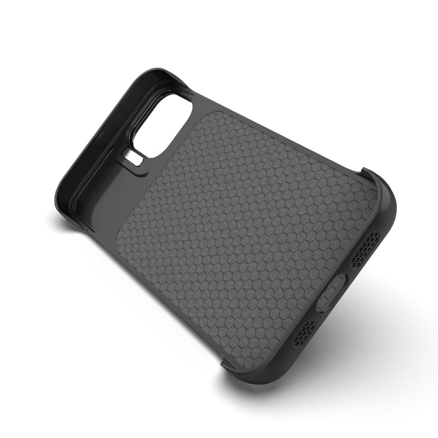 For iPhone 13 Frameless Half-Wrapped Carbon Fiber Texture PC Magnetic Phone Case(Silver)