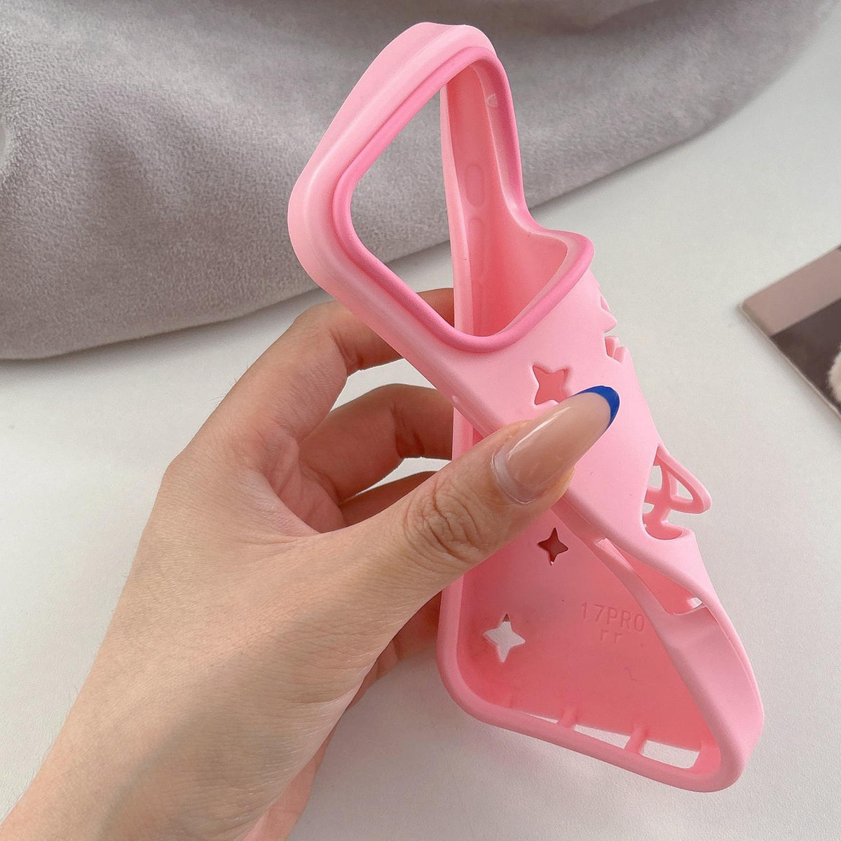 For iPhone 16 Spacecraft Embossed Design Silicone Phone Case - Pink - EDA009991108A
