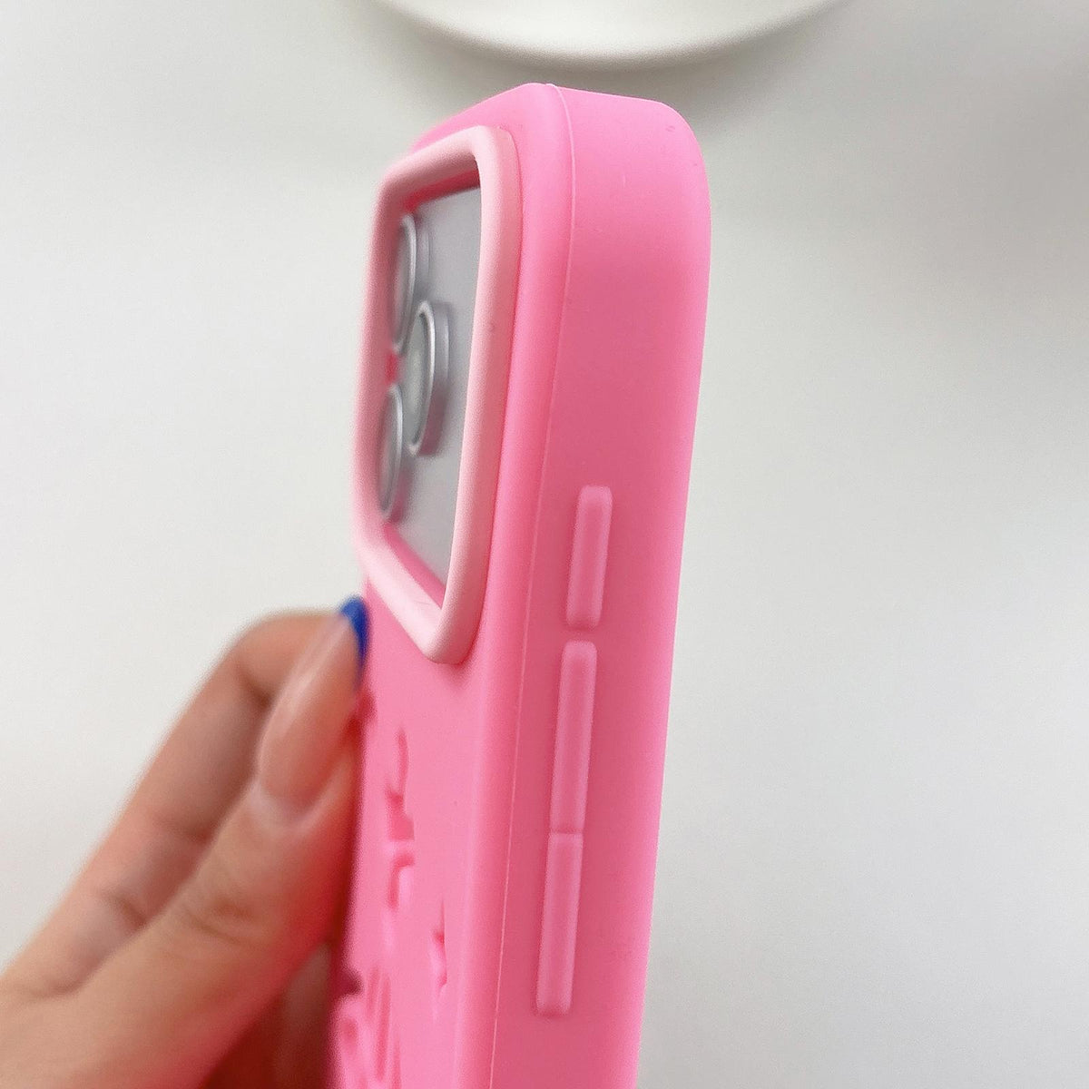 For iPhone 12 Pro Max Spacecraft Embossed Design Silicone Phone Case - Pink - EDA009991101A