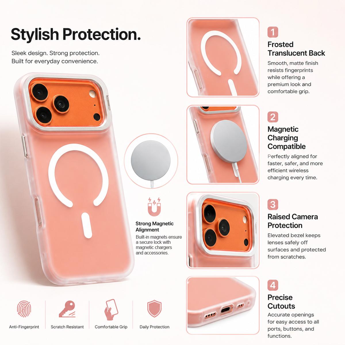 For iPhone 14 Plus Skin Feel Frosted Camera Lens Holder Magnetic Phone Case - Purple - EDA009991815B