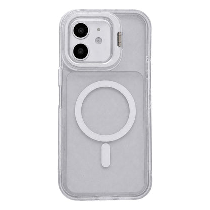 For iPhone 11 Crystal Clear Glitter Camera Lens Holder Magnetic Phone Case - Transparent - EDA009992222A