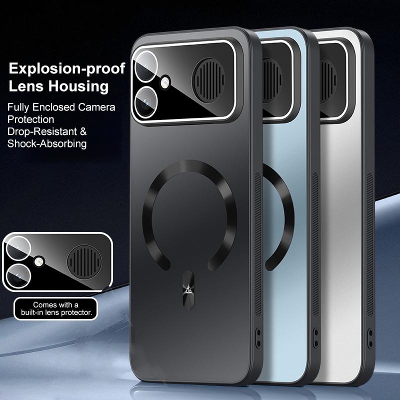 For Redmi K90 Max 5G Ice Magnetic Explosion-proof Lens Film PC Phone Case(Moonlight Blue)