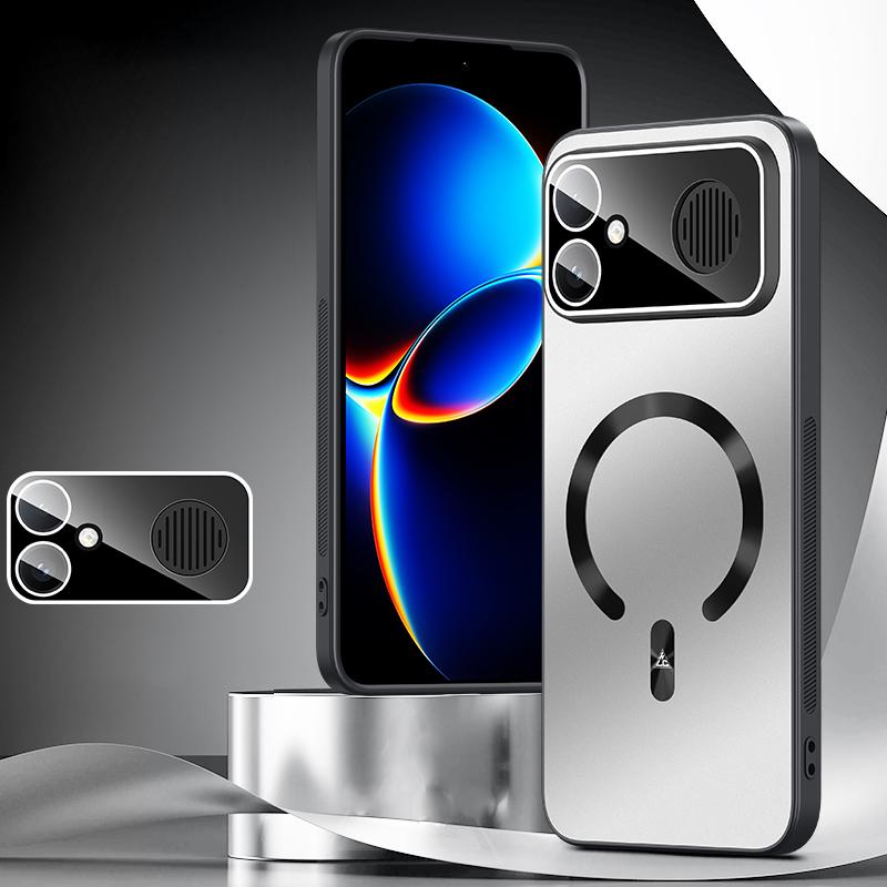 For Redmi K90 Max 5G Ice Magnetic Explosion-proof Lens Film PC Phone Case(Space Silver)