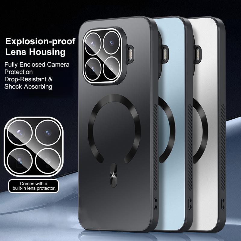 For Xiaomi 17T Pro 5G Ice Magnetic Explosion-proof Lens Film PC Phone Case(Space Silver)