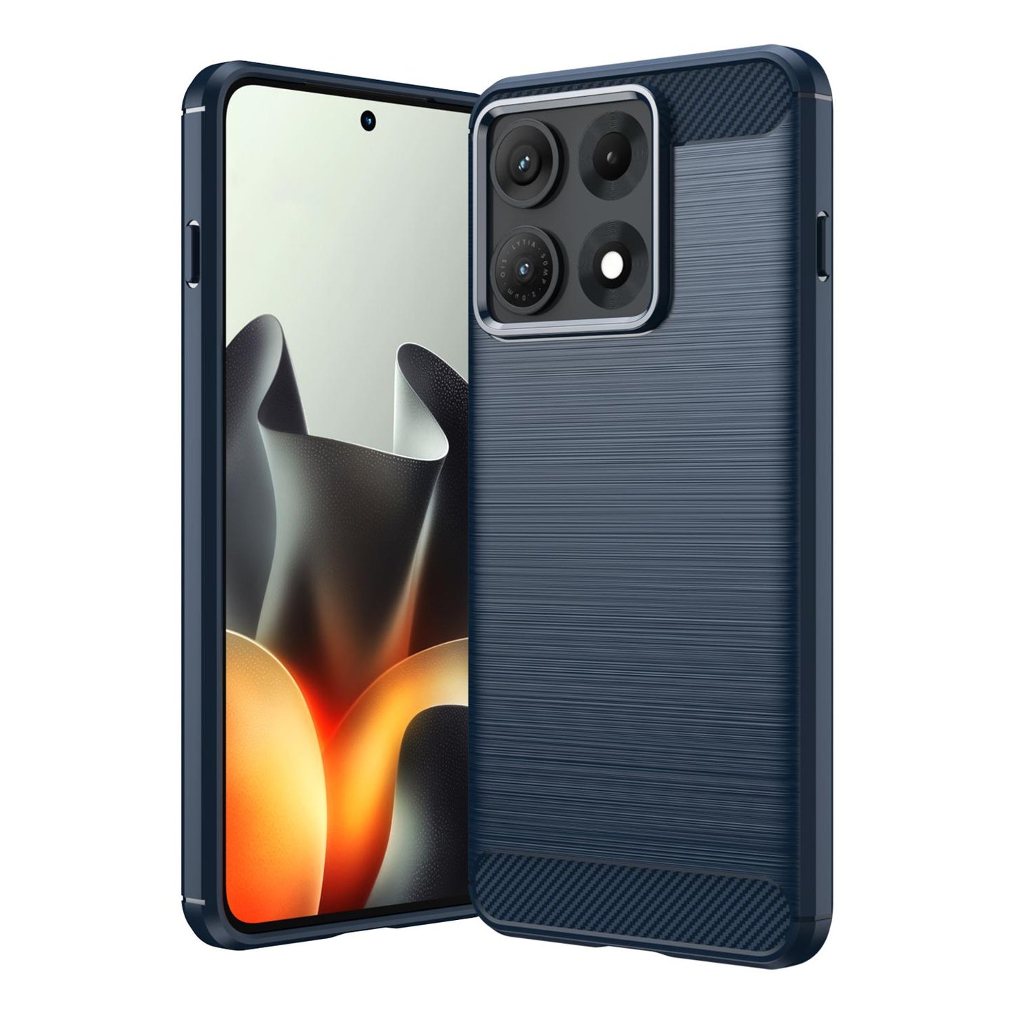 For Lenovo Legion Y70 5G 2026 Carbon Fiber Brushed Texture TPU Phone Case(Blue)
