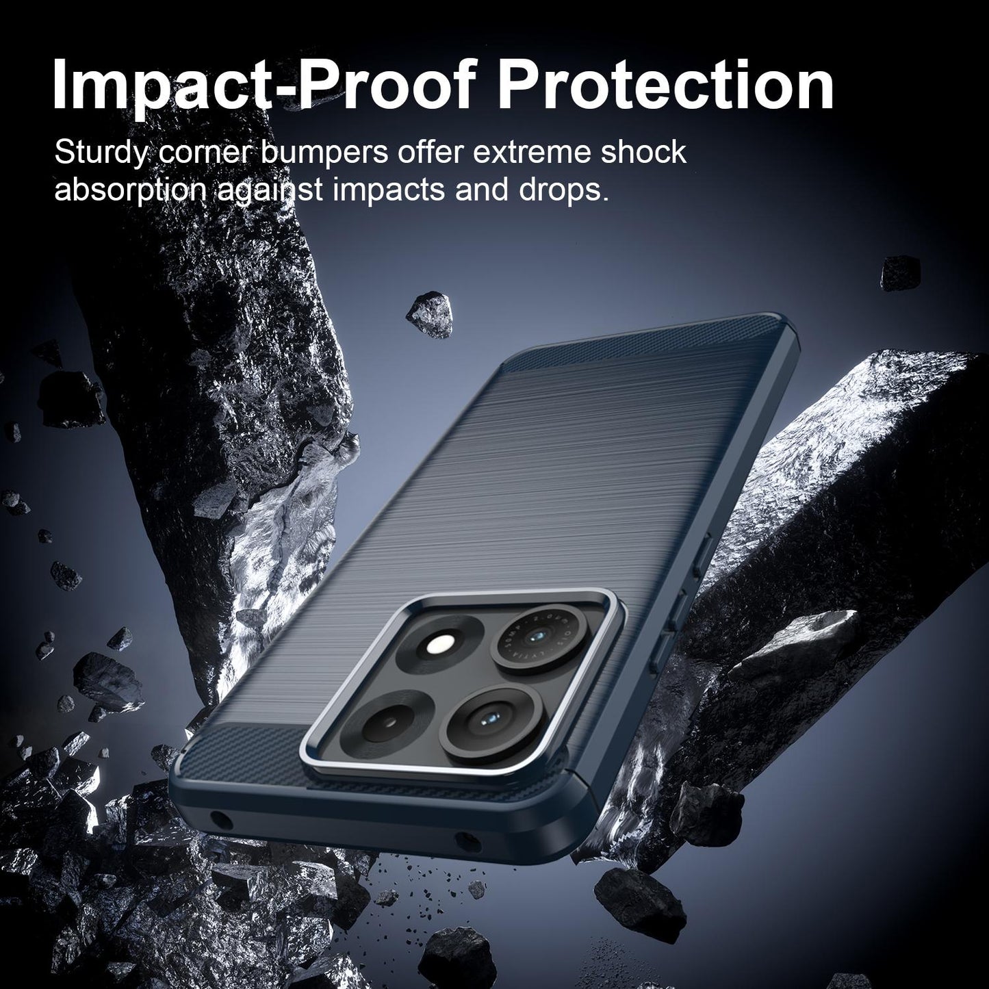 For Lenovo Legion Y70 5G 2026 Carbon Fiber Brushed Texture TPU Phone Case(Blue)