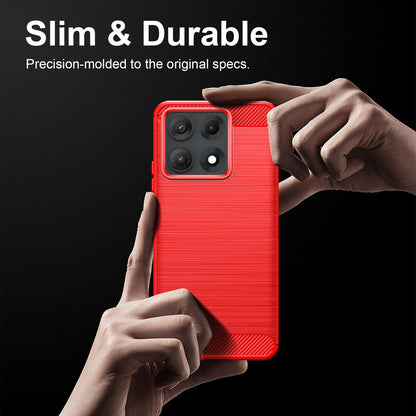 For Lenovo Legion Y70 5G 2026 Carbon Fiber Brushed Texture TPU Phone Case(Red)