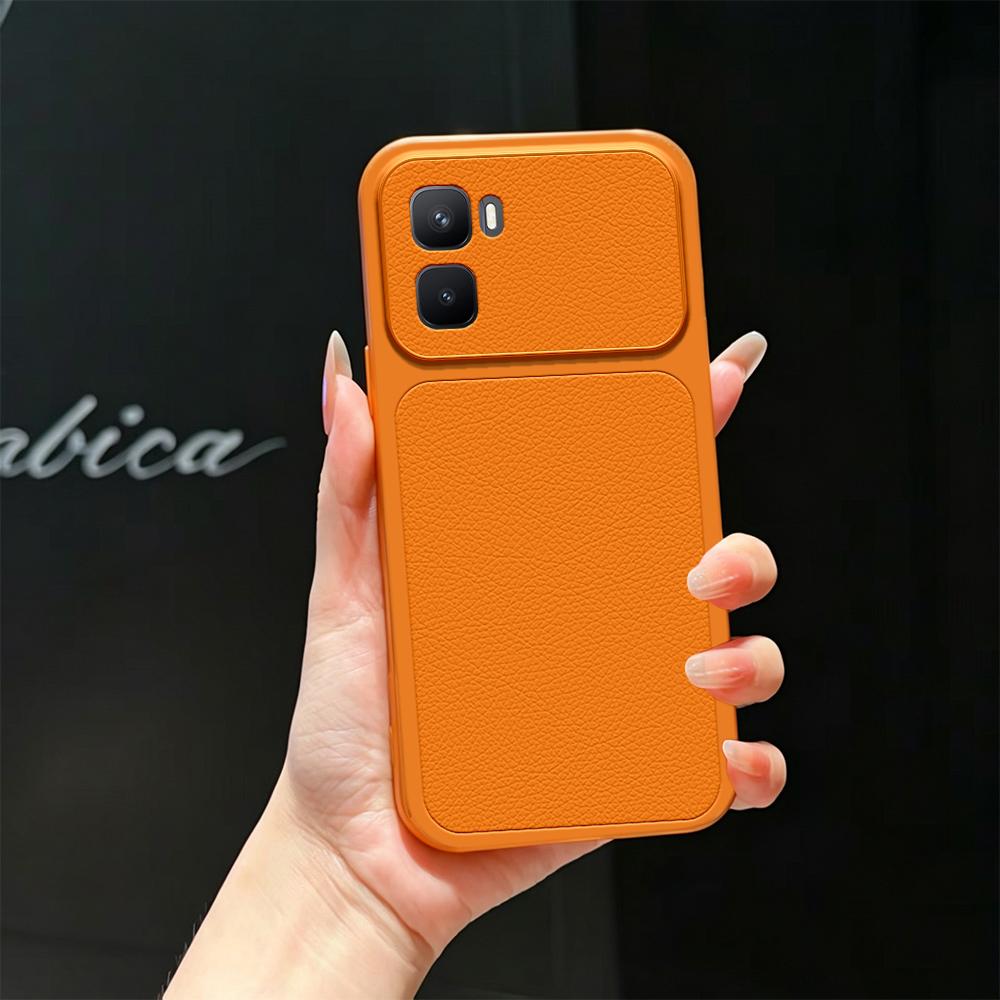 For Infinix GT 50 Pro 5G Lambskin Series Skin Feel Shockproof Phone Case(Orange)