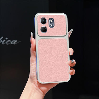 For Infinix Hot 50i Lambskin Series Skin Feel Shockproof Phone Case(Pink)