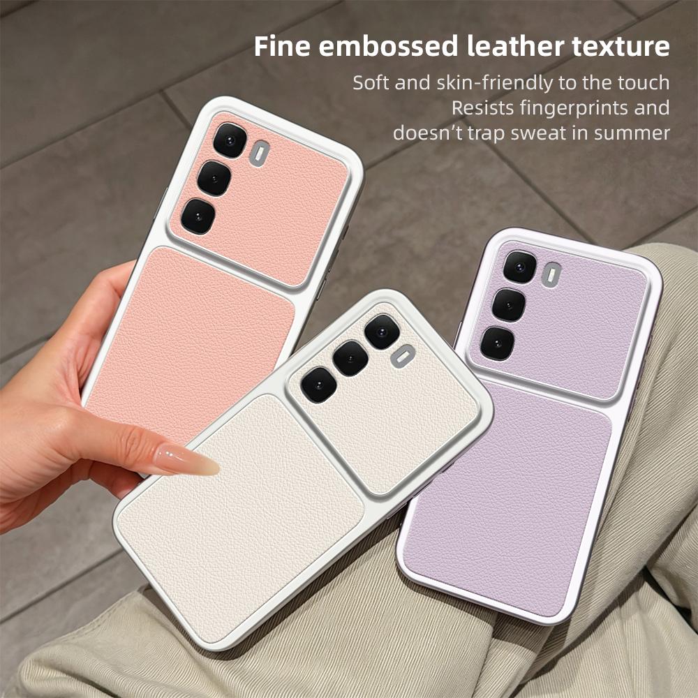 For Infinix Hot 60i 4G Lambskin Series Skin Feel Shockproof Phone Case(Purple)