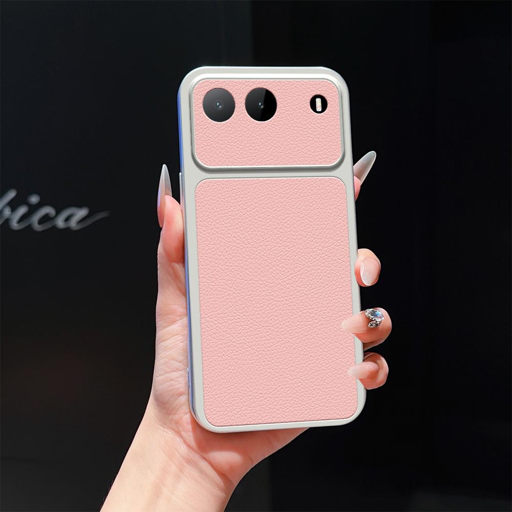 For Infinix Hot 60i 5G Lambskin Series Skin Feel Shockproof Phone Case(Pink)