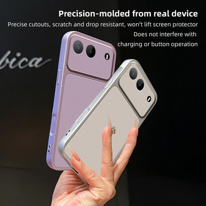 For Infinix Hot 60i 5G Lambskin Series Skin Feel Shockproof Phone Case(Purple)
